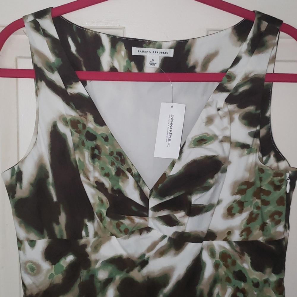NWT Banana Republic Tropical Summer Midi Dress Size 6 - Picture 2 of 16